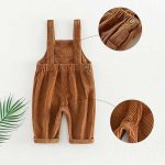 Toddler Boy Girl Soft Corduroy Suspender Pants Kids Overalls Loose Retro
