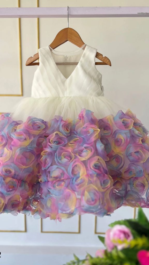 Pastal Flower Theme Birthday Gown